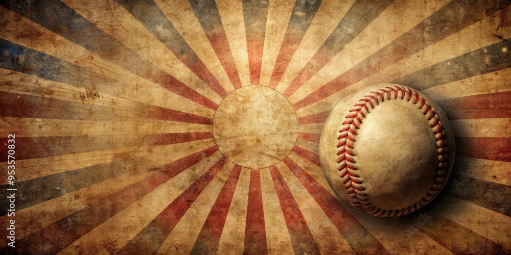 Vintage baseball background with focus in center , retro, old, sport ...