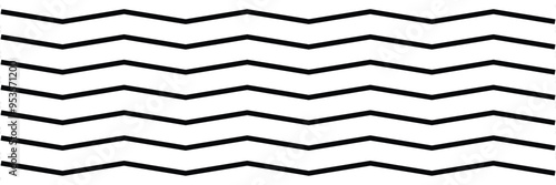 Seamless wavy line and zigzag patterns set. Horizontal curvy waves stripe and zig zags. Collection of underlines, linear sings, border and frames design element. Vector illustration EPS10
