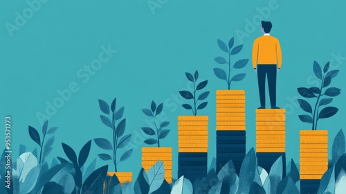 Achieving financial security through disciplined savings and strategic planning for sustainable future growth in a vibrant setting