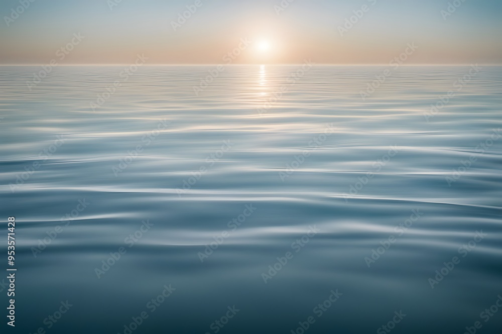A calm ocean surface with gentle ripples reflecting the morning sky, Ai generated A calm ocean surface with gentle ripples reflecting the morning sky, Ai generated
