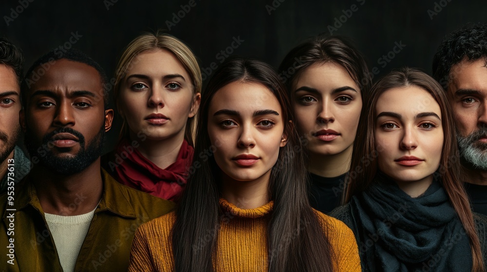 Diverse emotional portraits capturing the essence of different nationalities and cultures Diverse emotional portraits capturing the essence of different nationalities and cultures