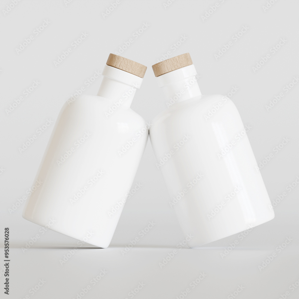 Cocktail packaging white color 3D render illustration Cocktail packaging white color 3D render illustration