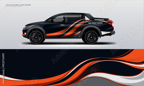 car wrap livery design Silhouette. printable file vector 