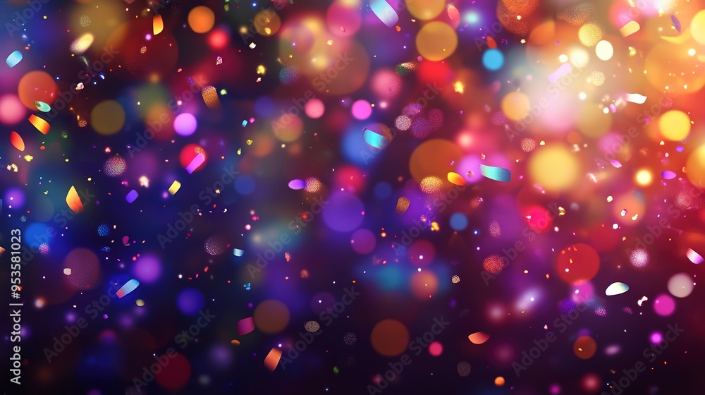 Celebration and colorful confetti party. Blur abstract background Celebration and colorful confetti party. Blur abstract background