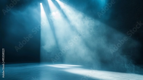 Contemporary dance stage light background with spotlight