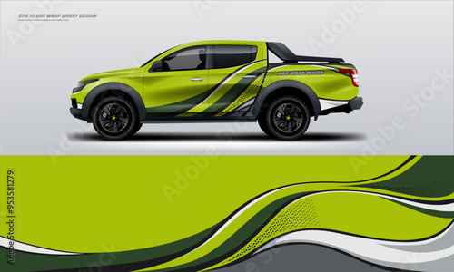car wrap livery design Silhouette. printable file vector 