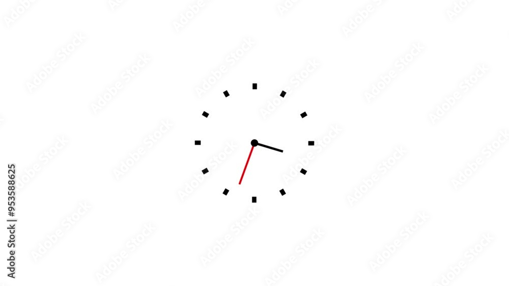 Simple clock animation and white background. Simple clock animation and white background.