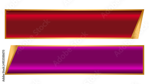 Set Of Luxury Golden Arabic Islamic Banner Title Frame Text Box Transparent Background Vector 