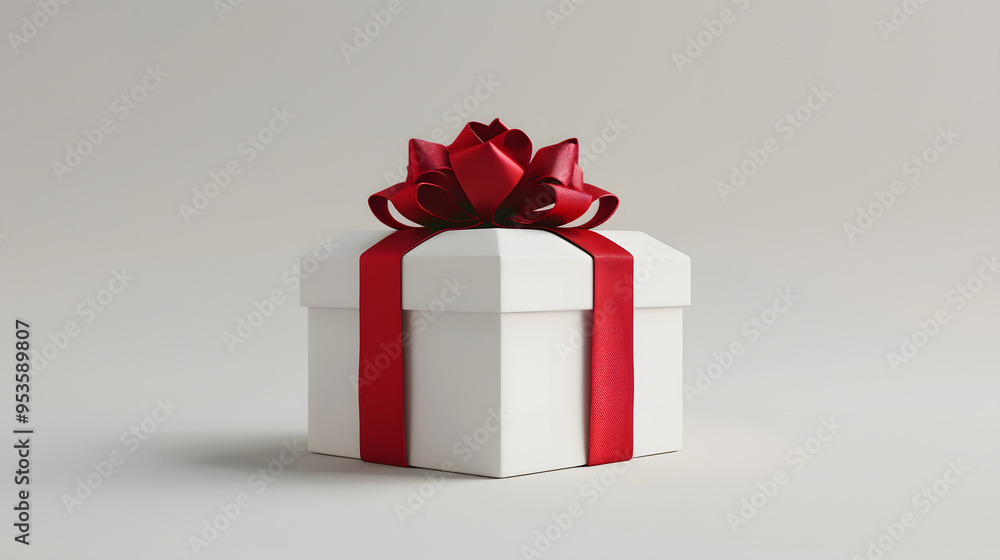 Obraz premium White gift box exquisite gift packaging