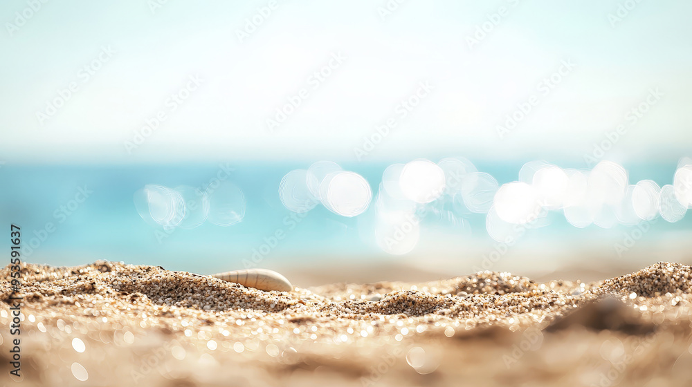 This abstract seascape captures a tranquil beach scene with a dreamy blur effect. Generative AI This abstract seascape captures a tranquil beach scene with a dreamy blur effect. Generative AI