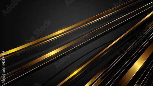 Striking image featuring diagonal lines in black and gold creating a visually captivating contrast, perfect for modern design use