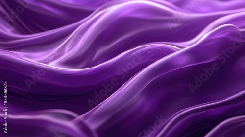 Flowing purple waves creating a luxurious and dynamic abstract background 