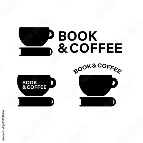 コーヒーと本をイメージしたイラストレーションです。