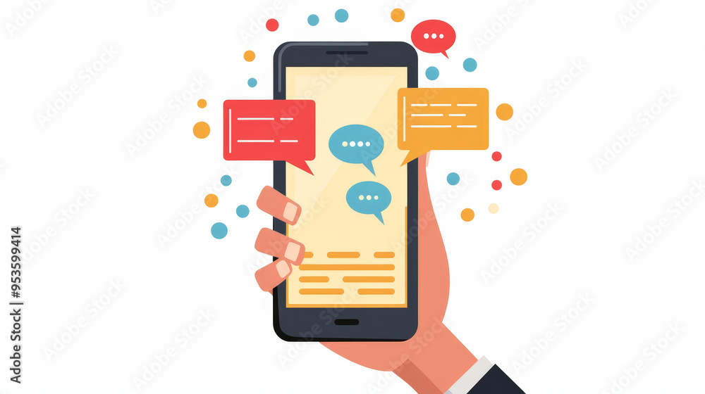 text message on phone screen text message on phone screen