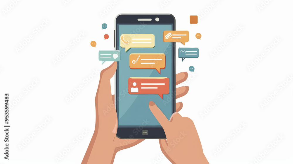 text message on phone screen text message on phone screen