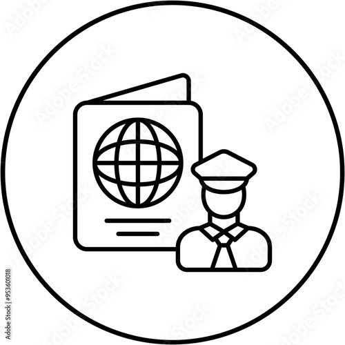 Passport control Icon