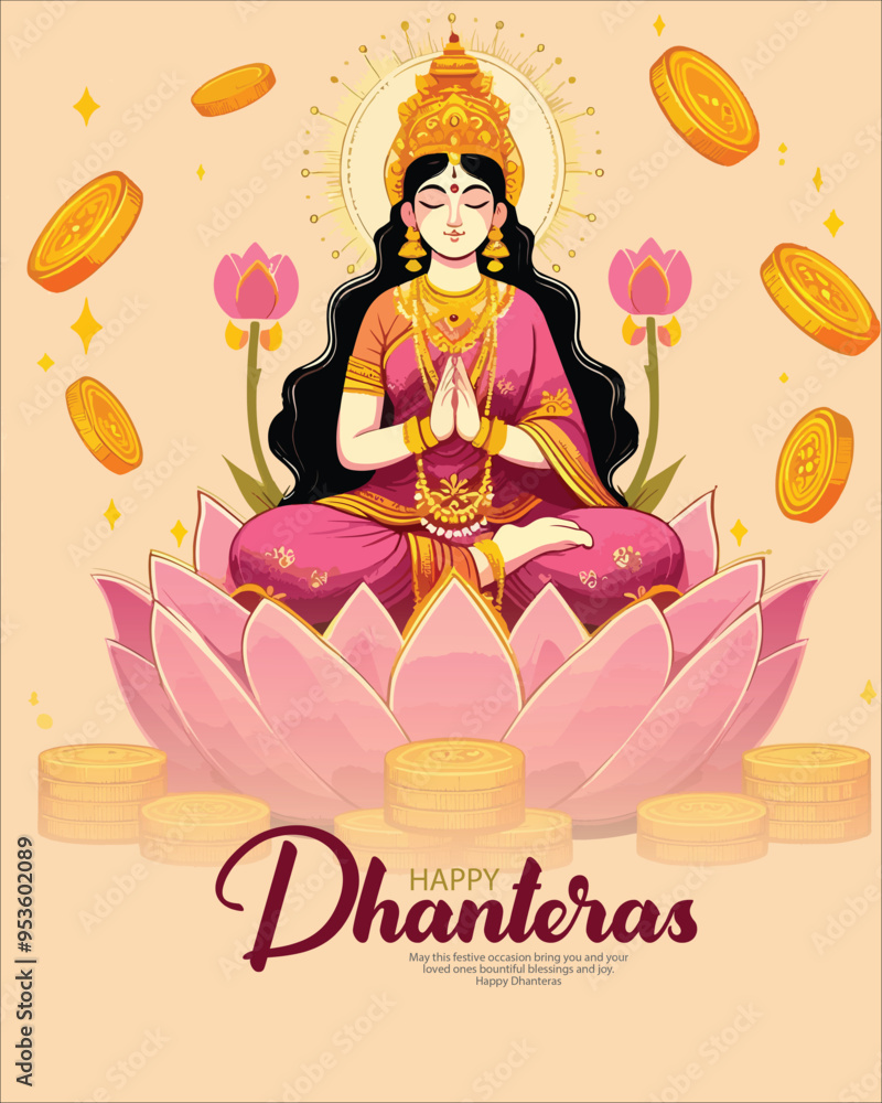 Illustration for Dhanteras Festival Celebration Illustration for Dhanteras Festival Celebration