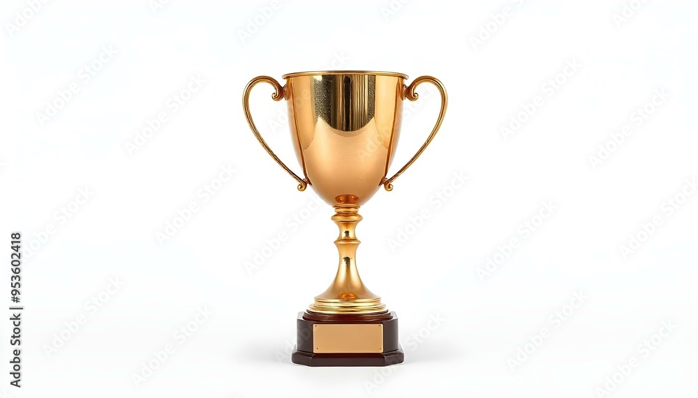 Gold trophy award isolated on white background Gold trophy award isolated on white background
