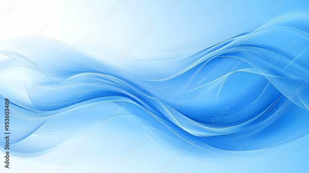 Obraz premium Abstract Blue Wavy Background