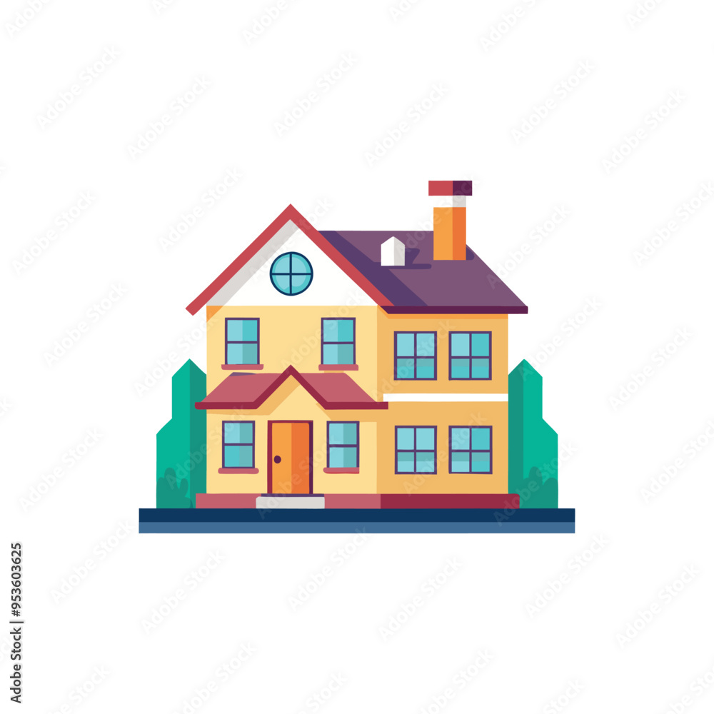 flat house illustration vector art flat house illustration vector art