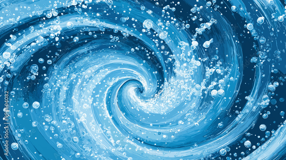 Pop art concept water swirl splash. Blue background in pop art retro comic style. Pop art concept water swirl splash. Blue background in pop art retro comic style.