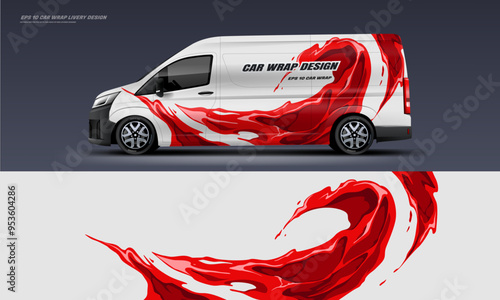 Universal Racing Car wrap livery design paint motif. photo