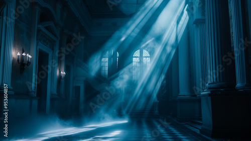 Wallpaper Mural "Urban Majesty: Architecture Building Background with Cinematic Lighting" Torontodigital.ca