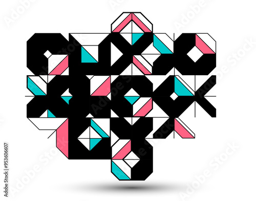 Bauhaus style abstract geom...