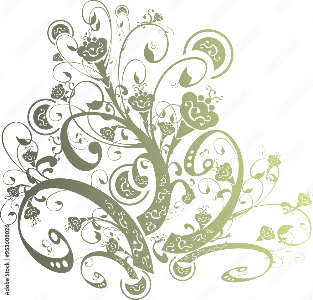 Floral pattern design element for abstract background floral design element Floral pattern design element for abstract background floral design element