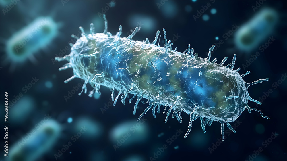 Microscopic Bacteria Cell D Illustration Microscopic Bacteria Cell D Illustration