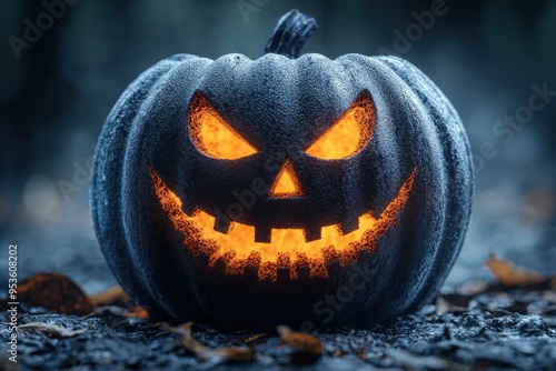 Wallpaper Mural Glowing Jack-O-Lantern with Ferocious Grin Torontodigital.ca