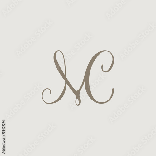 Initial Letter MC Logo designs