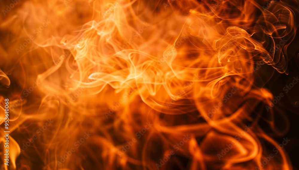 Fiery orange flames with intense heat and swirling motion. Fiery orange flames with intense heat and swirling motion.