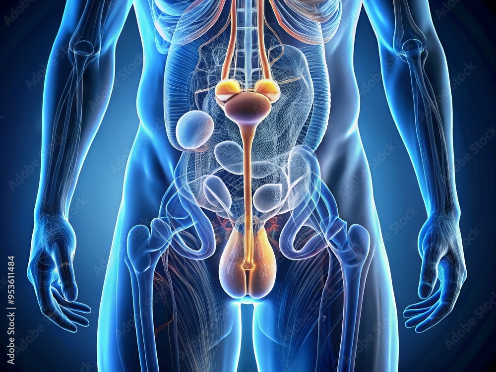 Men Testicles Problems A detailed illustration of the male reproductive system, highlighting ...