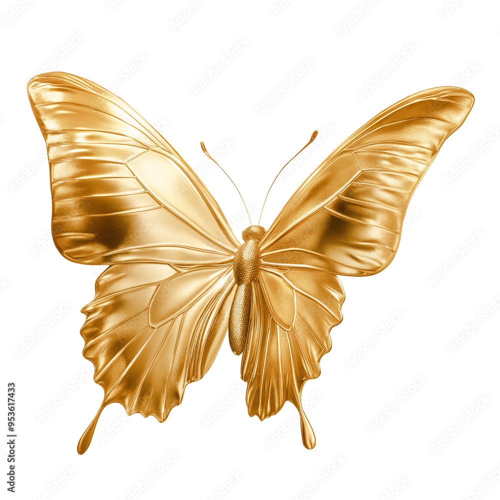 golden butterfly isolated
