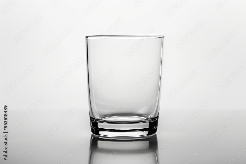 empty glass on a white background empty glass on a white background