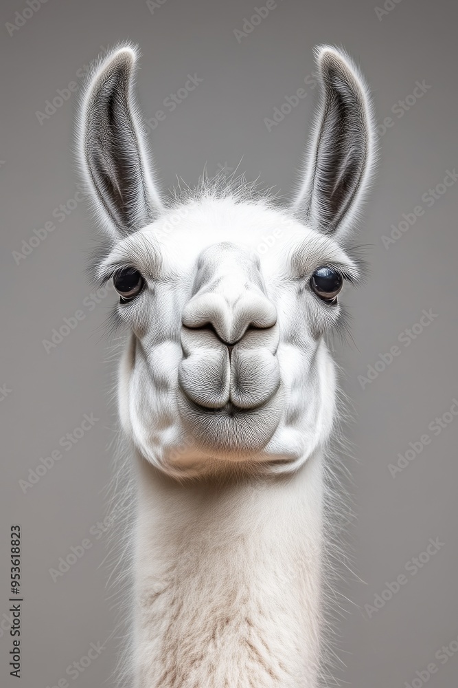 Obraz premium Llama Showing Off Chewing Expression