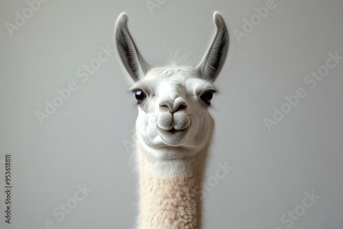 Funny Llama Making a Chewing Face