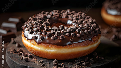 A close-up of a chocolate g...