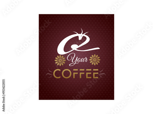 Typography of coffee time with retro style for the sticker in cafe or coffee mug label design