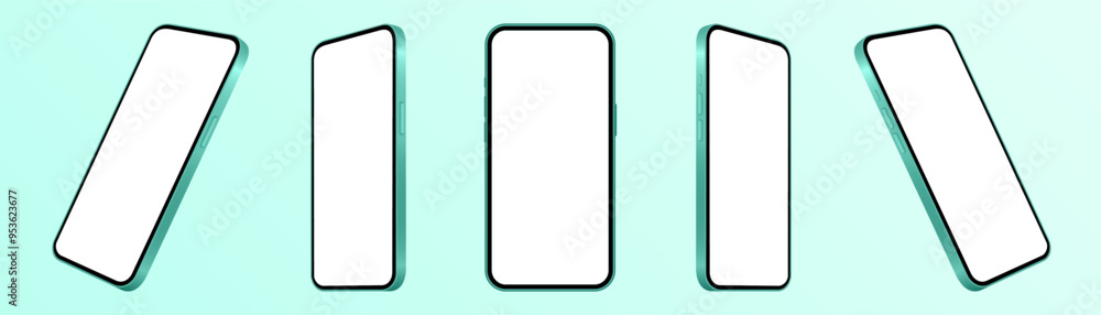 Mockup of a green phone screen. Social media promotion. Advertising on a smartphone display. Device front view. 3D mobile phone. Cell phone. Mint green background Mockup of a green phone screen. Social media promotion. Advertising on a smartphone display. Device front view. 3D mobile phone. Cell phone. Mint green background