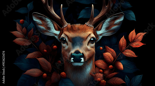 A close-up portrait of a de...