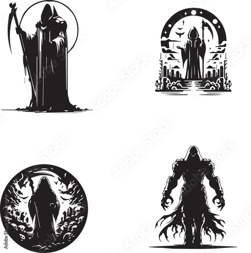 Fotografie silhouette of clean vector doom   isolated on white background