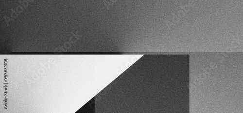 Black white grainy background, monochrome gray noisy texture dark grunge banner, header poster cover backdrop design photo