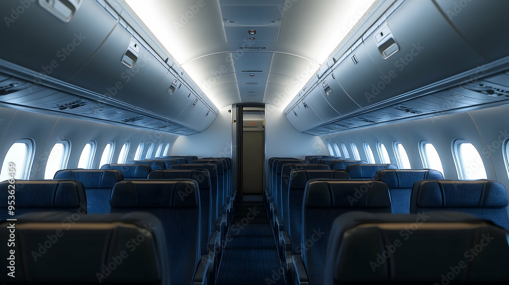 The cabin of a commercial airline aircraft encompasses the interior space designed for passenger accommodation. The cabin of a commercial airline aircraft encompasses the interior space designed for passenger accommodation.