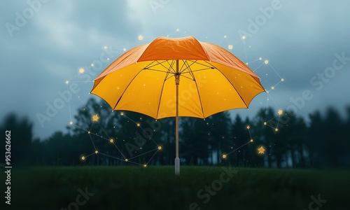 Life insurance underumbrella concept photo