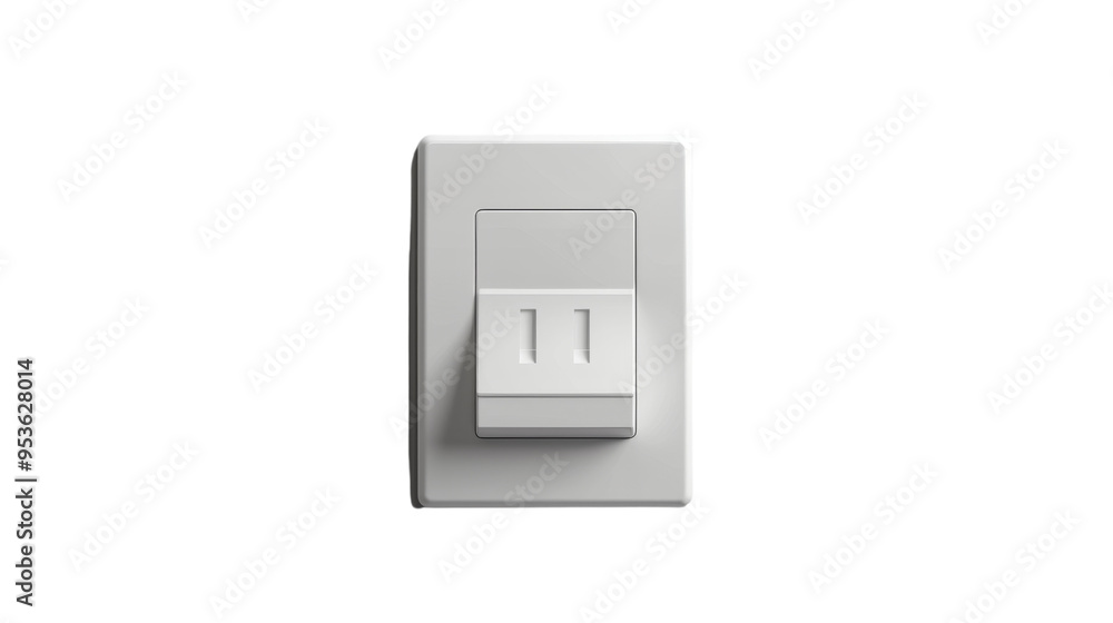 A clean, modern electrical outlet on a plain background, ideal for illustrating home technology or electrical concepts. isolated on a white background, transparent background. A clean, modern electrical outlet on a plain background, ideal for illustrating home technology or electrical concepts. isolated on a white background, transparent background.