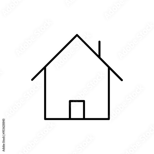 Hostel icon vector. Home illustration sign. House symbol or logo.