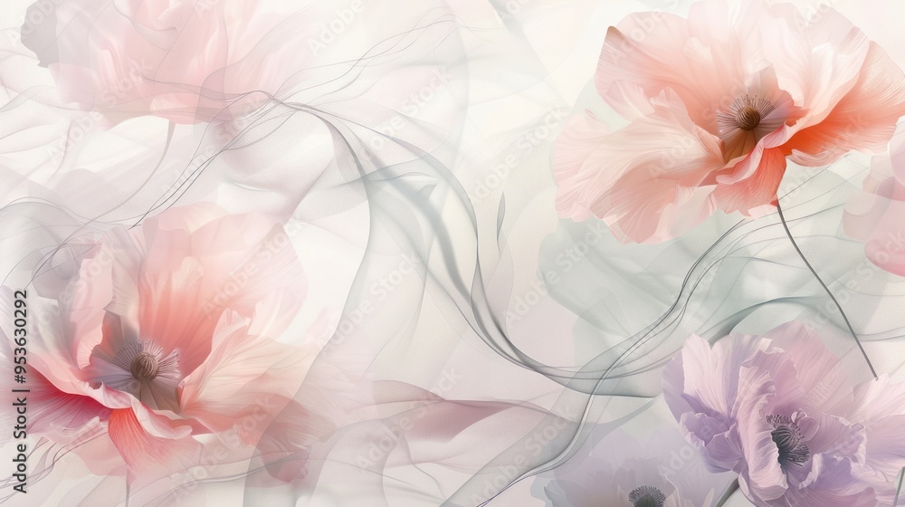 A delicate watercolor pattern of blooming data flowers, with soft pastel hues and flowing lines, A delicate watercolor pattern of blooming data flowers, with soft pastel hues and flowing lines,