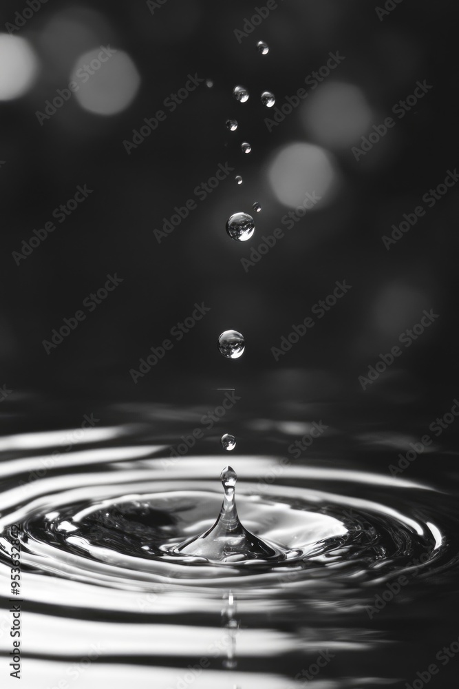 Droplet Falling from Water